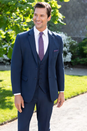 Navy Blue Metro Suit shown with Jacket, Vest and Pants